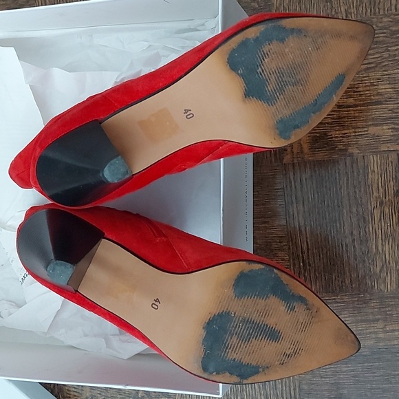 L'Intervalle red suede ankle boots, Style Addison - Picture 4 of 6